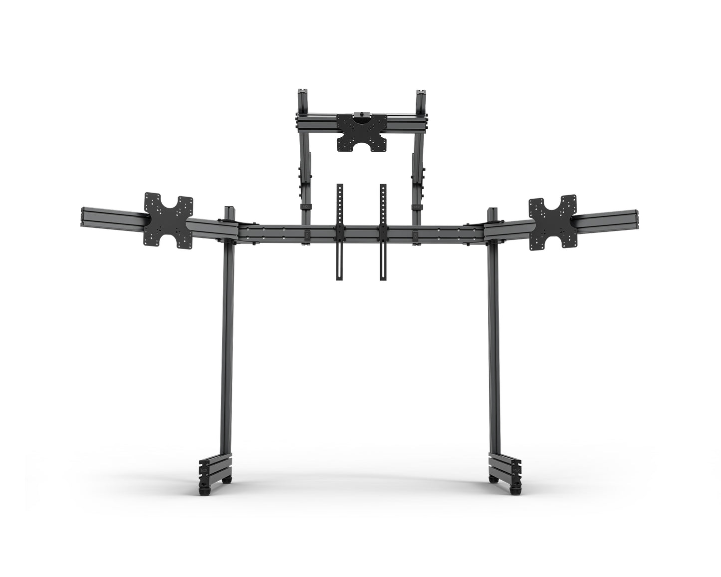 Elite Freestanding Quad Monitor Stand Carbon Grey