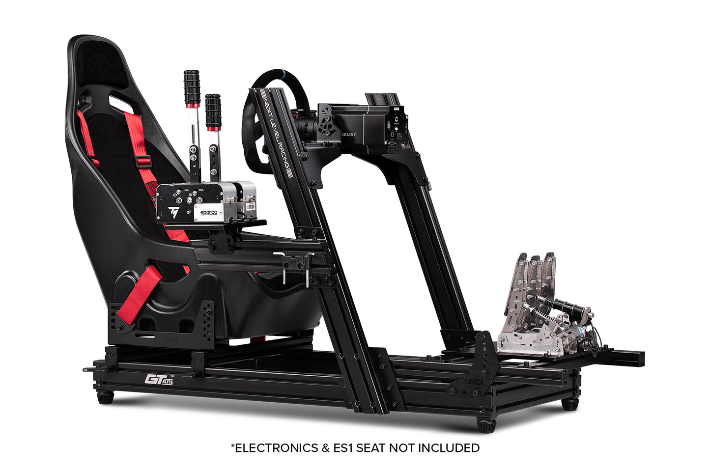 GTElite Aluminium Simulator Cockpit - Front and Side Mount Edition