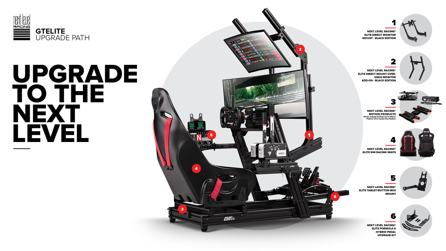 GTElite Aluminium Simulator Cockpit - Wheel Plate Edition