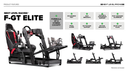 F-GT Elite Formula and GT Racing Simulator Cockpit iRacing Edition