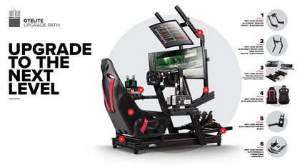 GTElite Aluminium Simulator Cockpit - Front and Side Mount Edition